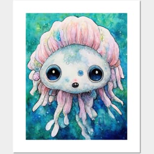 Cute sea creature - Jellyfish Monster Posters and Art